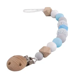 Discount Cadena de Madera para Chupete Azul Maderas
