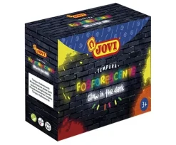 Clearance Caja 4 botes Témpera Fosforescente 55ml Niños Niños Y Regalos