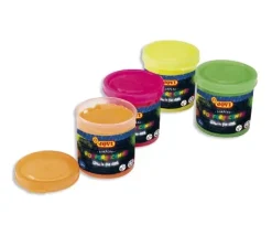 Clearance Caja 4 botes Témpera Fosforescente 55ml Niños Niños Y Regalos