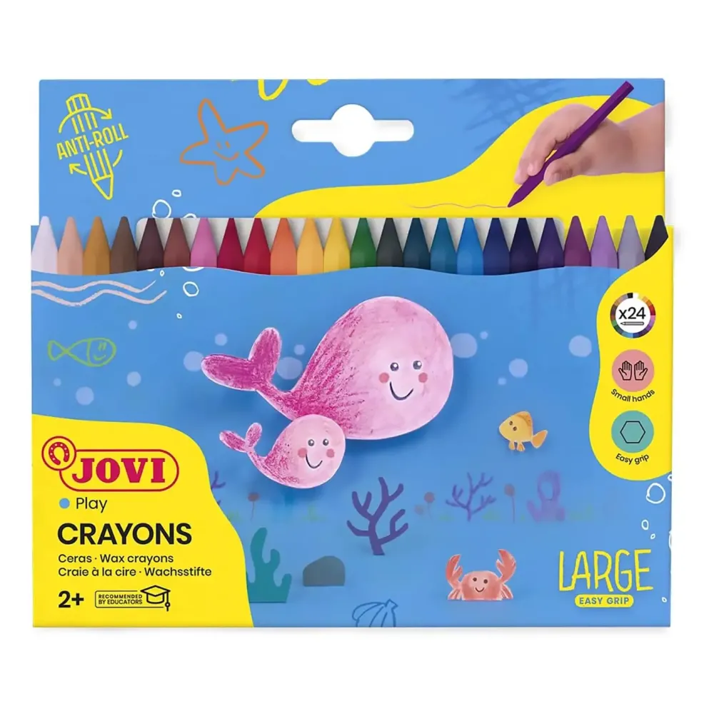 Sale Caja 24 ceras Large Easy Grip Niños Niños Y Regalos