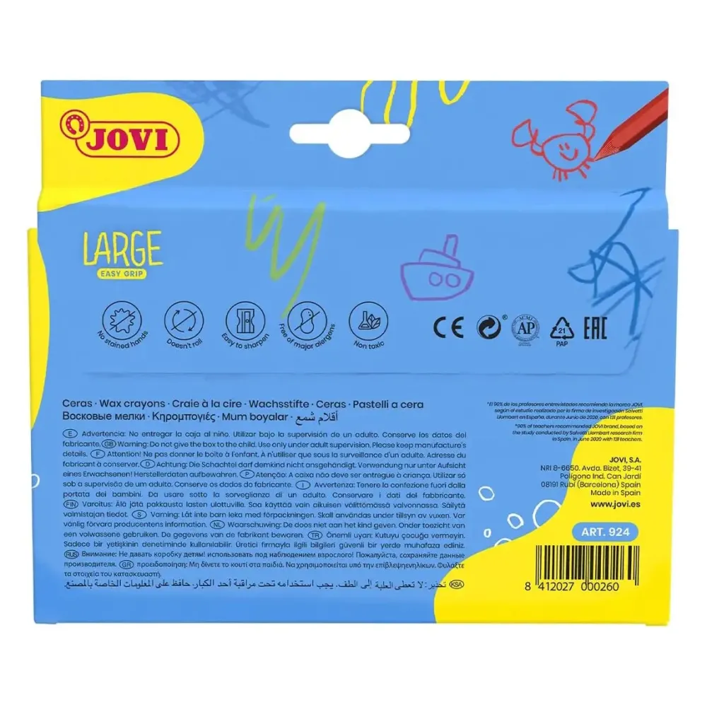 Sale Caja 24 ceras Large Easy Grip Niños Niños Y Regalos