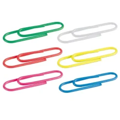 Outlet Caja 100 clips metálicos plastificados Infantil