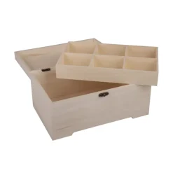 Discount Caja 6 Compartimentos de Madera Maderas