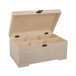 Discount Caja 6 Compartimentos de Madera Maderas