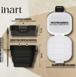 Best Caja 3 en 1 para acuarelas y pinceles Organización