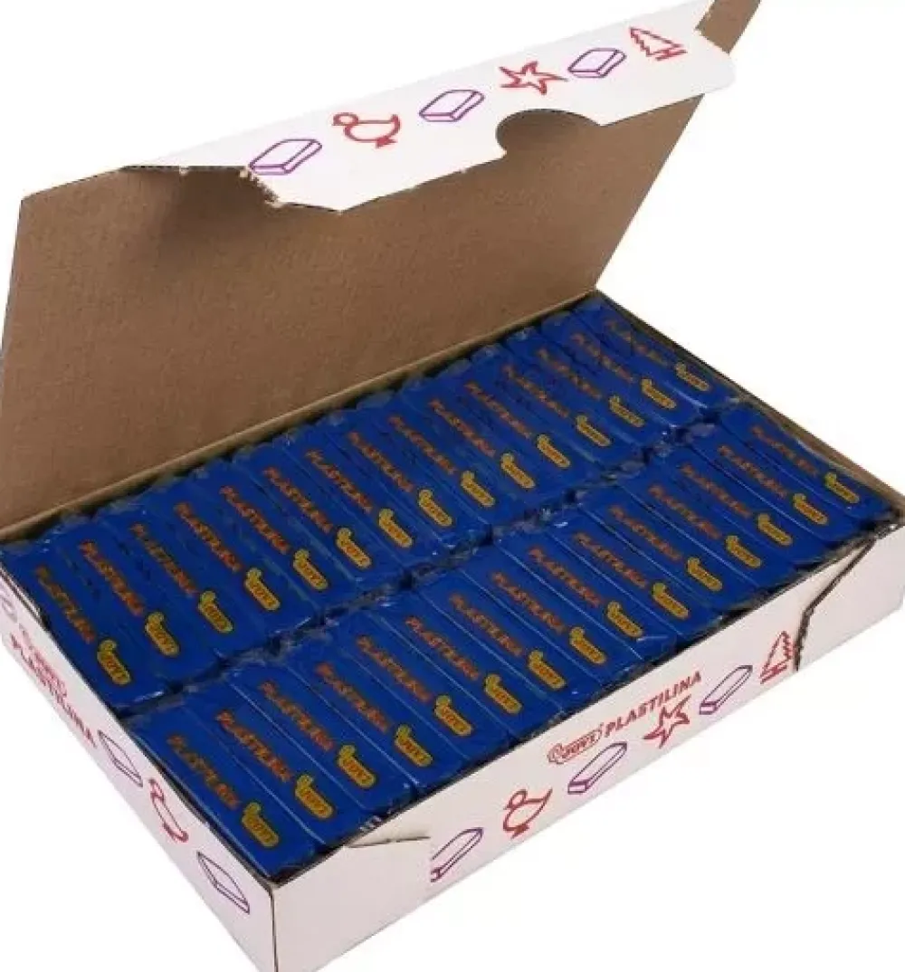 Best Caja 30 Pastillas de Plastilinas Azul Oscuro 50gr Niños Niños Y Regalos|Pastas Moldeables