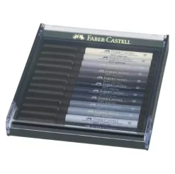 Online Caja 12 rotuladores Tonos grises Pitt Artist Pen Brush Rotuladores