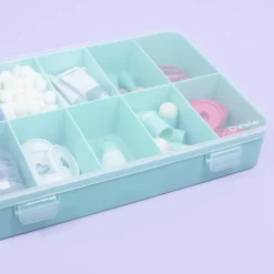 Outlet Caja con 10 Compartimentos Turquesa Organización