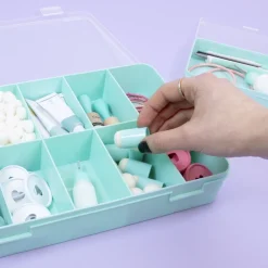 Outlet Caja con 10 Compartimentos Turquesa Organización