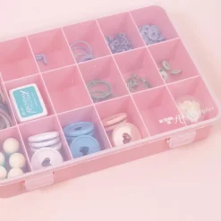Best Caja con 17 Compartimentos Rosa Organización