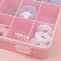 Best Caja con 17 Compartimentos Rosa Organización