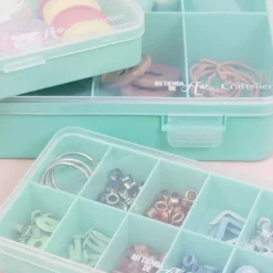 Best Caja con 17 Compartimentos Rosa Organización
