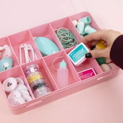 Outlet Caja con 10 Compartimentos Rosa Organización