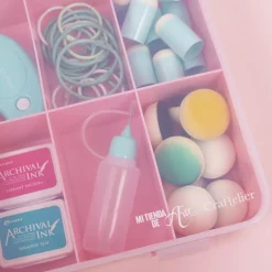 Outlet Caja con 10 Compartimentos Rosa Organización