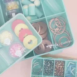 Outlet Caja con 10 Compartimentos Rosa Organización