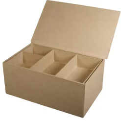 Sale Caja con compartimento interior de papel maché Organización|Cartón Y Papel Maché