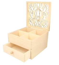 Clearance Caja costurero de madera con tapa calada Secret Garden Maderas