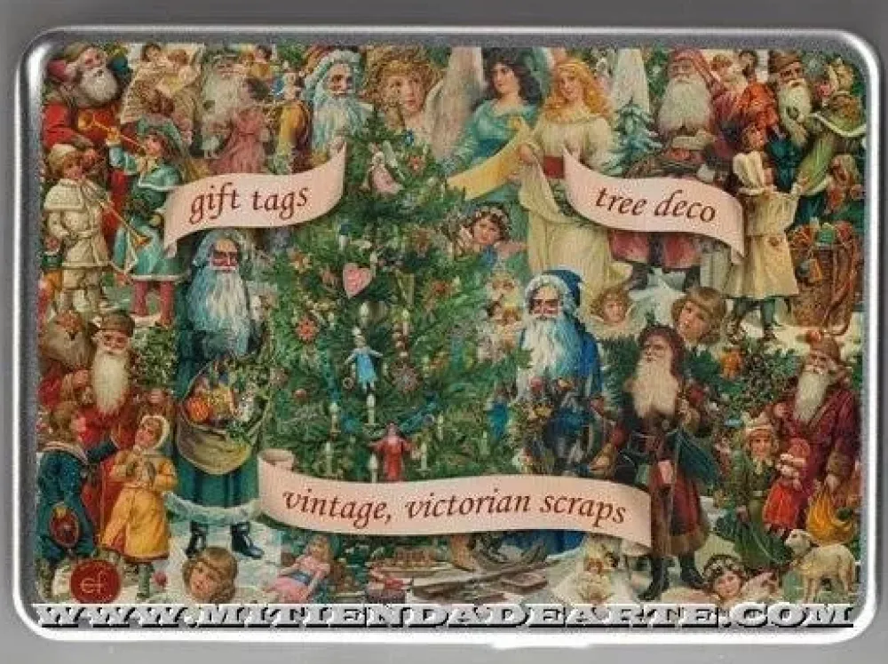 New Caja Cromos alemanes Navidad caja metálica Navidad