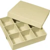 Hot Caja cuadrada compartimentos de papel maché Organización|Cartón Y Papel Maché