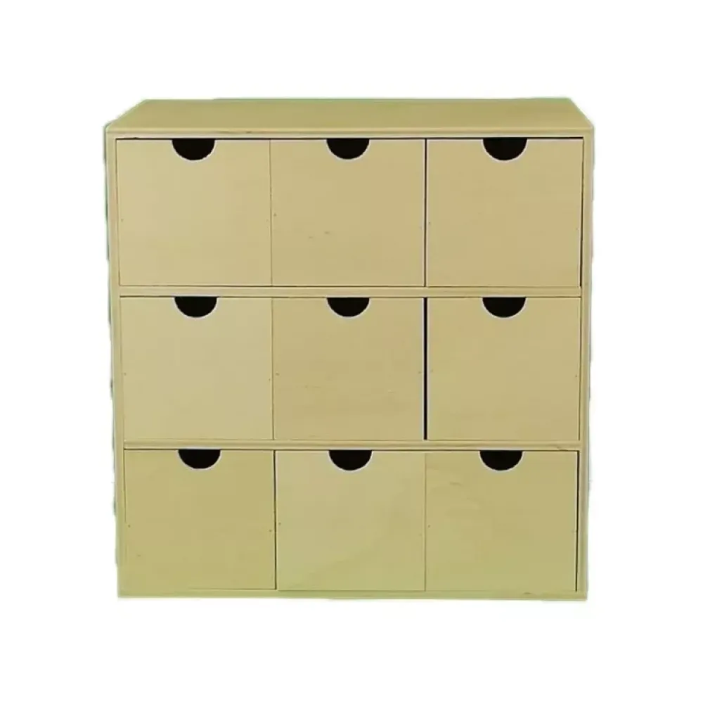 Sale Caja cuadrada con nueve cajones Maderas