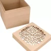 Best Caja Cuadrada de Madera con Filigrana Maderas|Organización