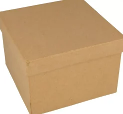 Online Caja Cuadrada De Papel Maché Cartón Y Papel Maché