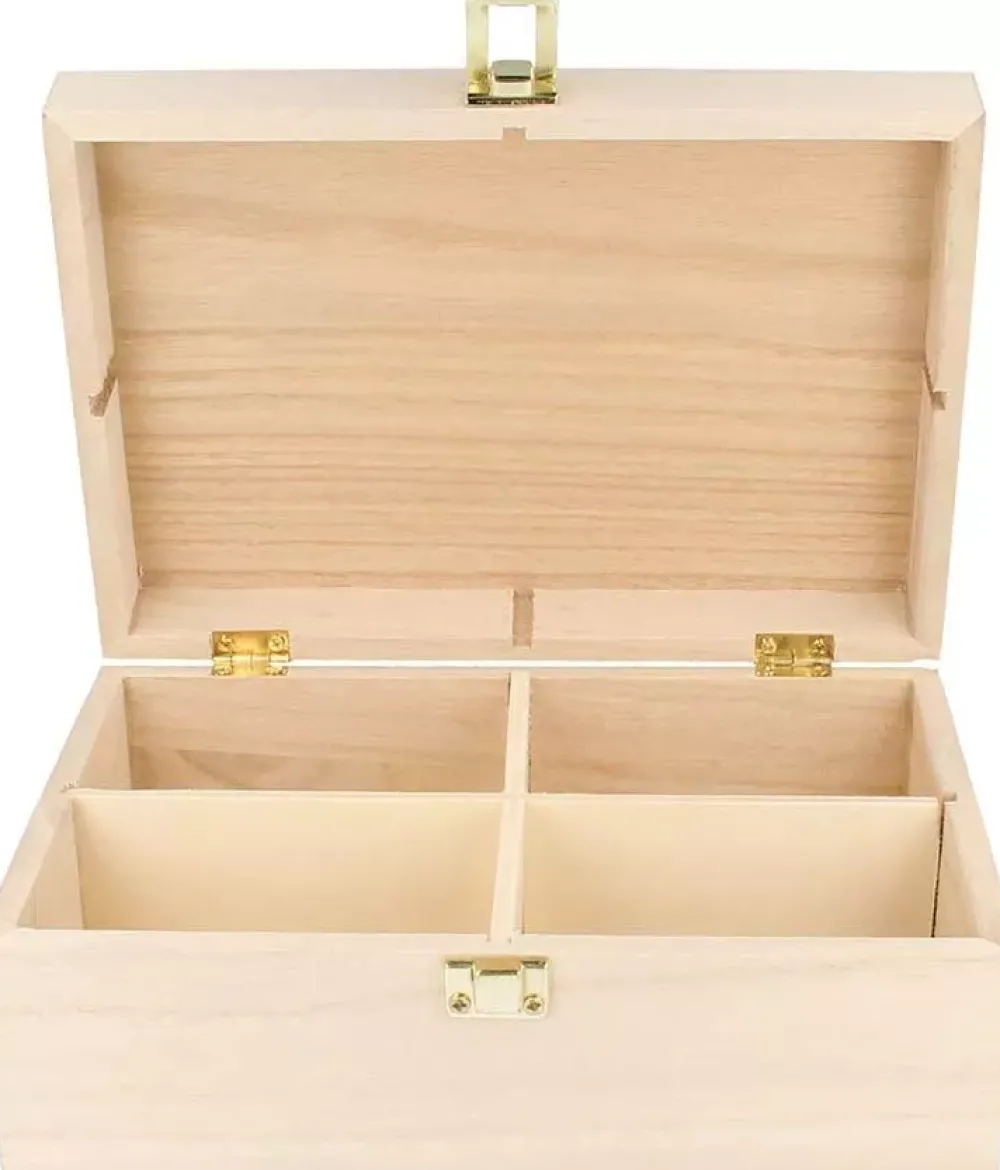 Online Caja de 4 compartimentos de madera Maderas