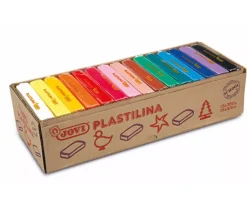 Caja de 15 Pastillas de Plastilinas Colores Surtidos 50gr Niños Niños Y Regalos|Pastas Moldeables
