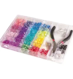 Caja de Abalorios Surtidos con Pinzas Bisutería