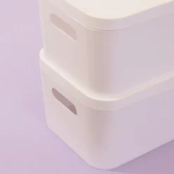 Sale Caja de almacenamiento apilable con tapa Organización