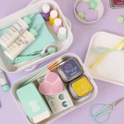 Sale Caja de almacenamiento apilable con tapa Organización