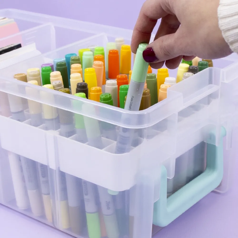 Online Caja de almacenamiento para tarjetas y rotuladores Organización