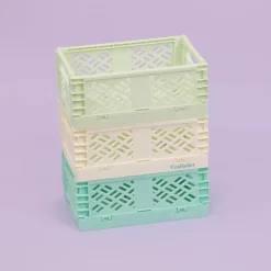 Clearance Caja de almacenamiento plegable Pequeña Mint Organización