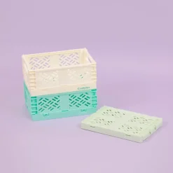 Clearance Caja de almacenamiento plegable Pequeña Mint Organización