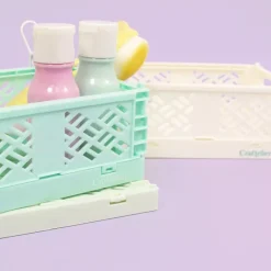 Hot Caja de almacenamiento plegable Pequeña Turquesa Organización