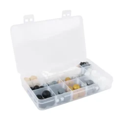 Clearance Caja de Cuentas de Silicona Negro Bisutería