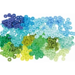 Discount Caja de cuentas Heishi Azul y Verde 6mm Bisutería