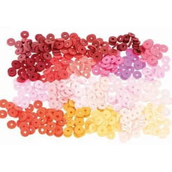 Clearance Caja de cuentas Heishi Rojo y Rosa 6mm Bisutería