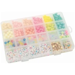 Caja de cuentas y charms Pastel Bisutería