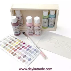 Online Caja de Madera 6 Acrílicos Artis Pastel Dayka 60ml Pinturas Acrílicas