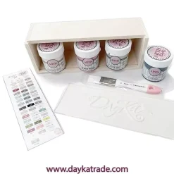 Sale Caja de Madera 4 Pinturas Chalk Paint Dayka 100ml Pinturas Chalk Paint