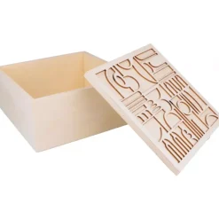 Discount Caja de madera Boho Organización