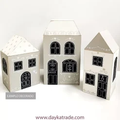 Outlet Caja de Madera Casita Grande Dayka 32x15cm Organización|Maderas