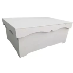 Discount Caja de madera con 3 divisores tapa ondulada Maderas
