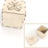 Best Caja de madera con lazo 15x15cm Organización|Navidad