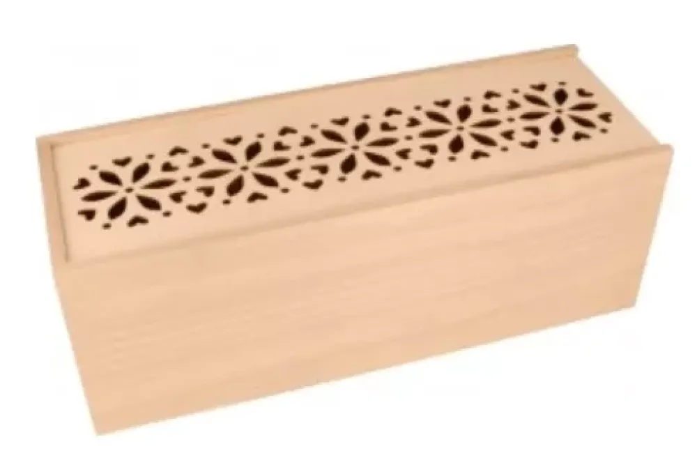 New Caja de Madera con Tapa de Flores Maderas|Organización