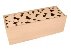 Caja de Madera con Tapa de Corazones Maderas|Organización