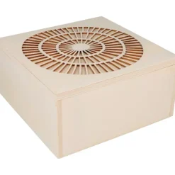 Clearance Caja de madera Círculo Boho Organización