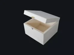 New Caja de madera de chopo con cierre Organización|Maderas