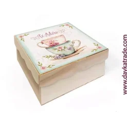 Hot Caja de madera para infusiones + Tela prediseñada Dayka Maderas|Organización